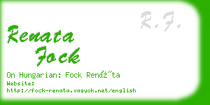 renata fock business card